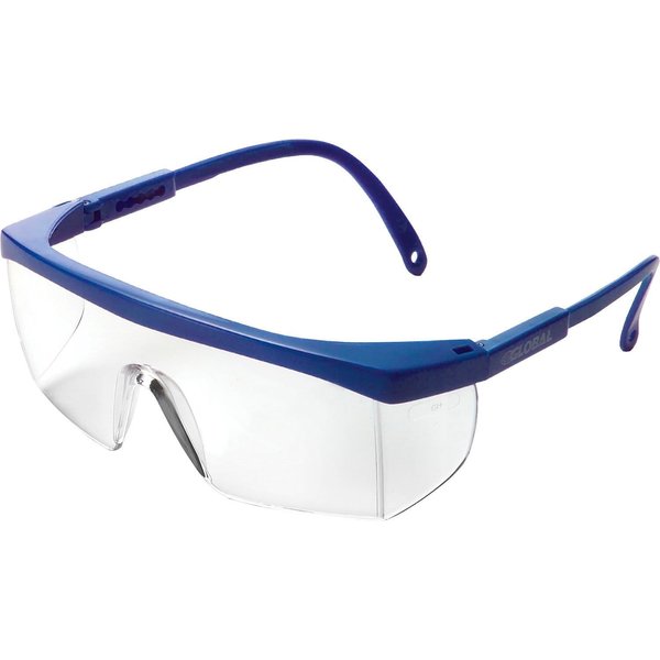 Global Industrial Half Frame Safety Glasses, Brow Guard & Side Shields, Anti-Fog, Clear Lens 708395CL